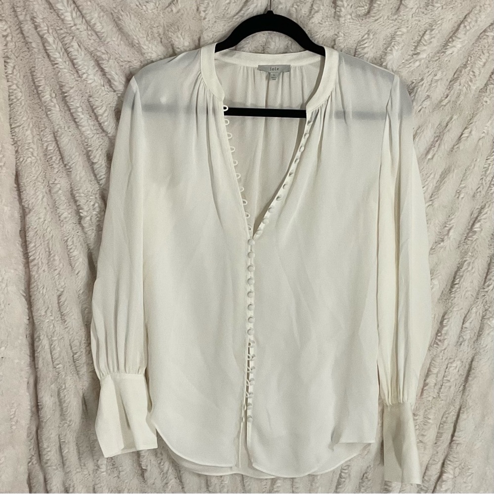 Joie Silk Button-Down Blouse